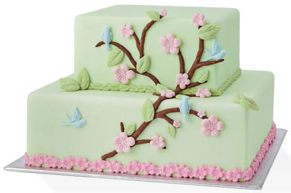 gateau et decor en pate a sucre